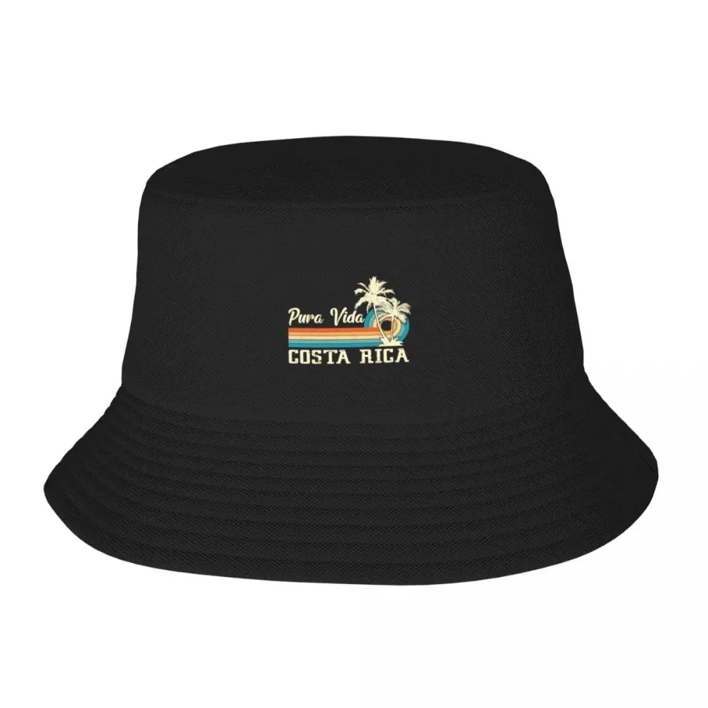

Pura Vida Costa Rica Shirt Retro Beach Vacation Shirt Souvenir Beach Bucket Hat birthday Luxury Woman Cap Men's