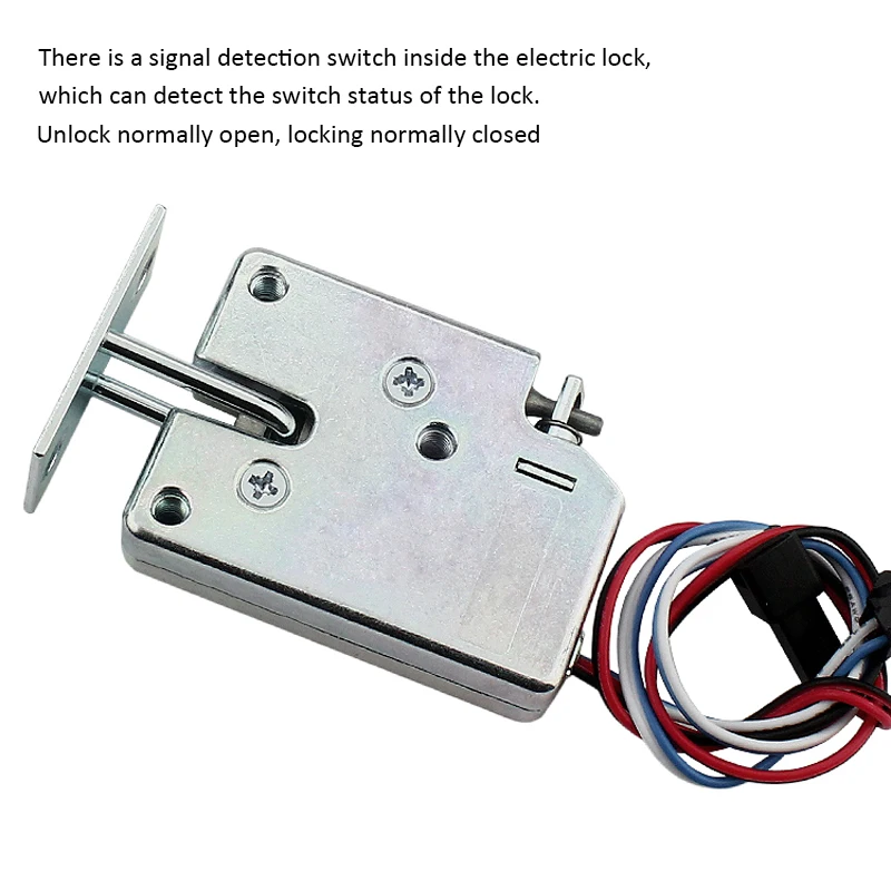 DC12V Mini Electric Lock Picks Latch Electromagnetic Lock For Electronic Locker Smart Cabinet Lock with spring rod up to 165lbs