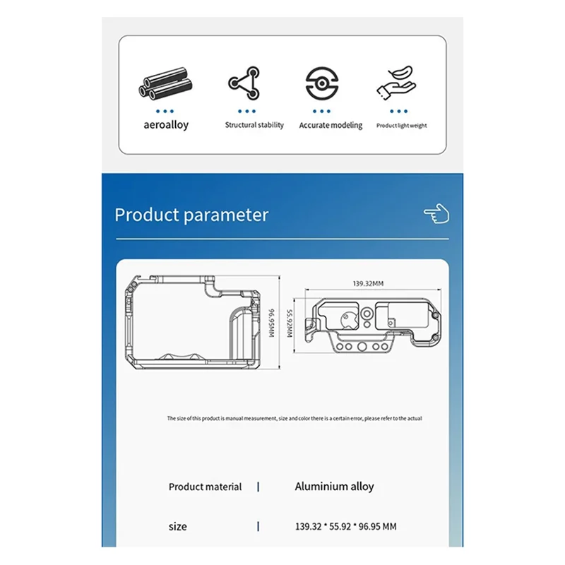BAAG-support de caméra pour Fuji X-T50 XT50 Cage de caméra Extension cadre de Protection photographie prise de vue horizontale et verticale