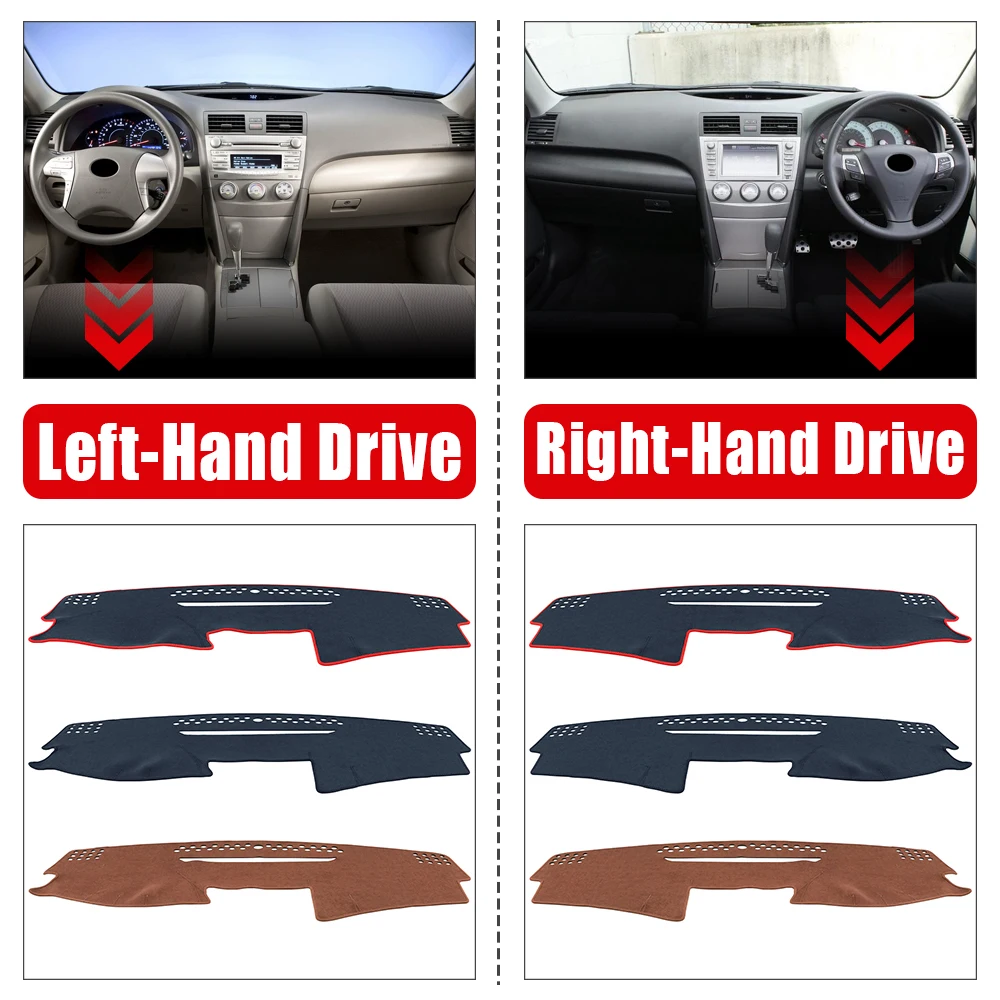 Car Dashboard Cover Mats Avoid Light Pad Anti-UV Case Non-Slip Carpet Accessories For Toyota Camry XV40 2007 2008 2009 2010 2011