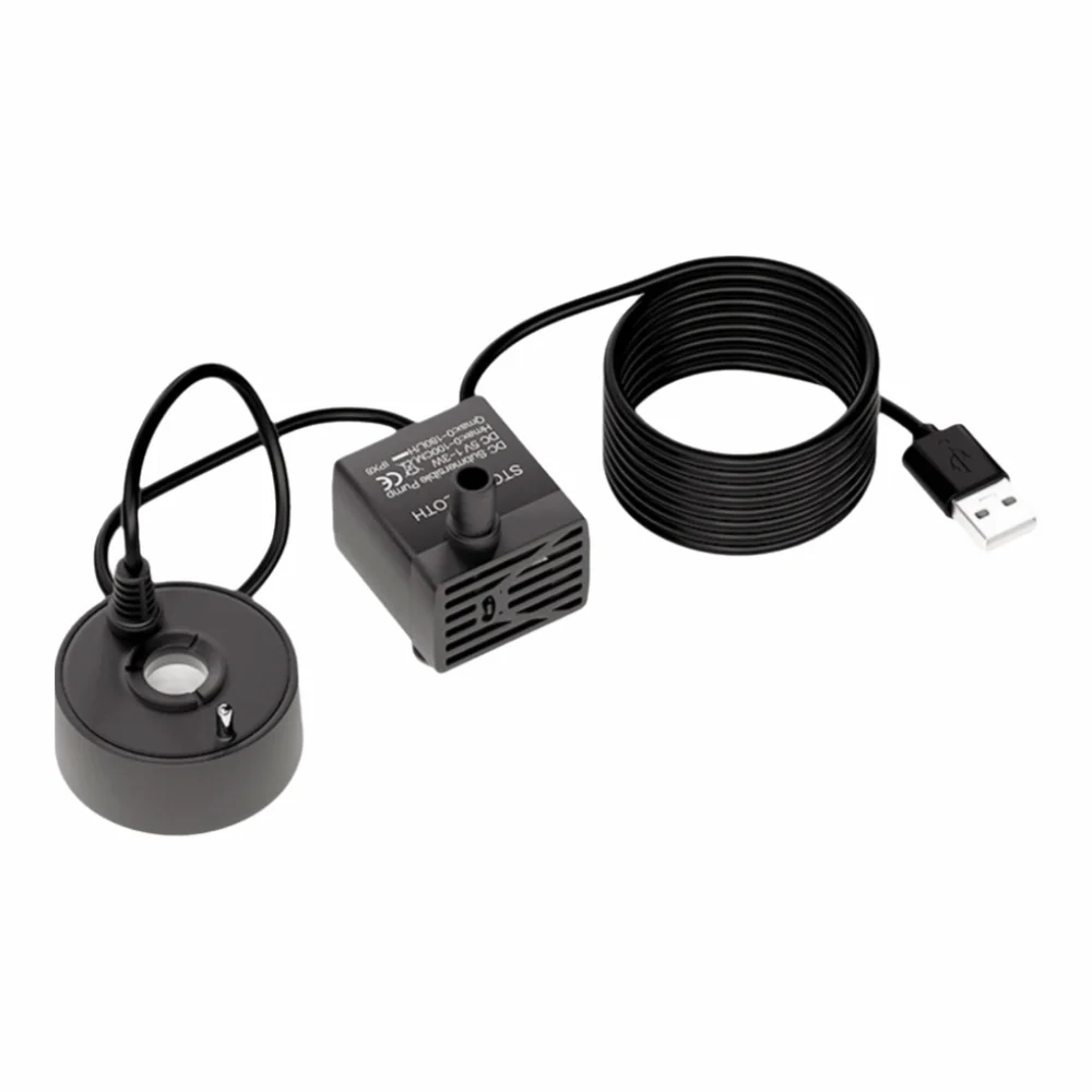 2-IN-1 Mist Maker 5V Mini Water Pump Fogger with Water Pump Colorful LED Lights Landscaping Humidifier Desktop Fountain