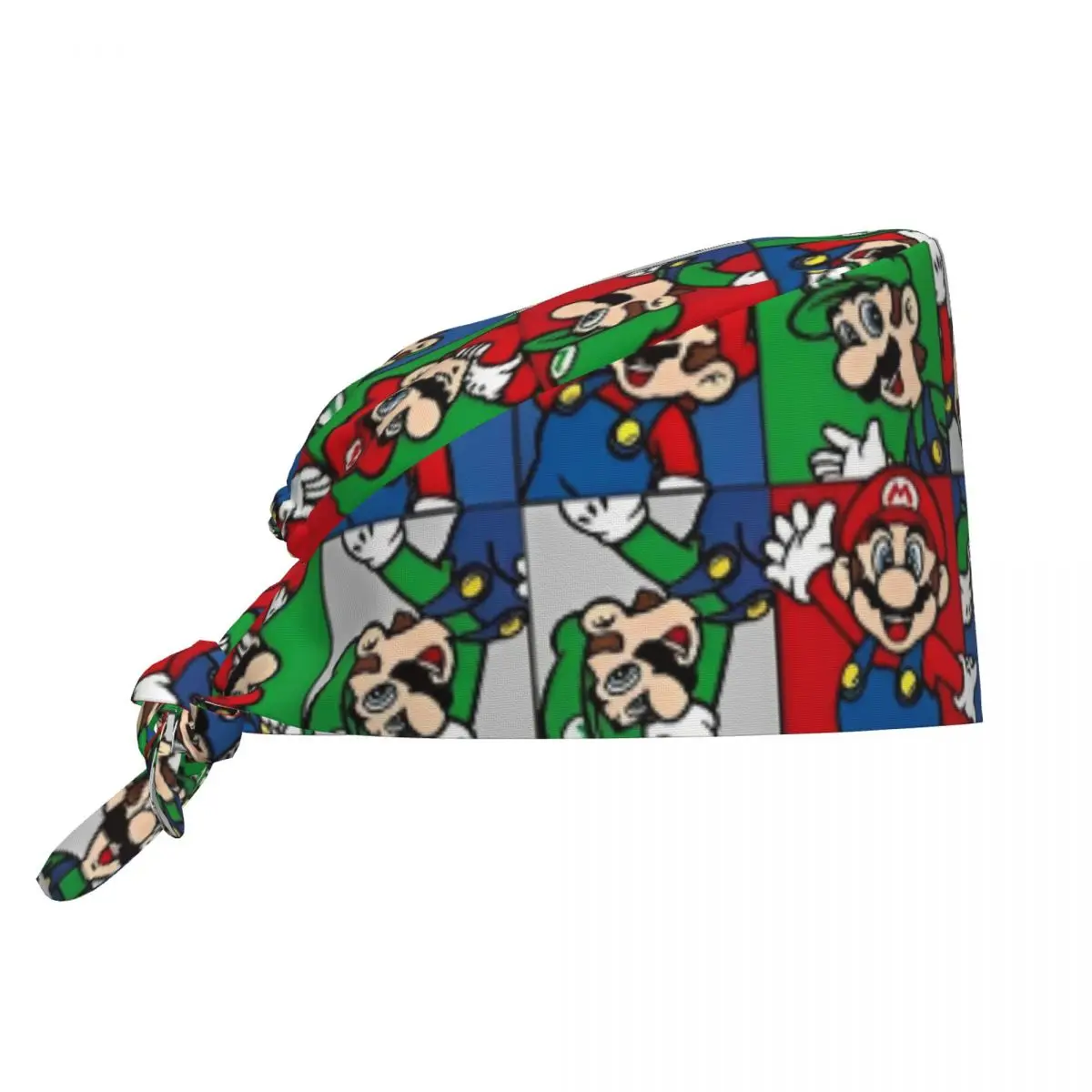 M-Marios juego gorra exfoliante de dibujos animados Vintage enfermera cuidado gorras quirúrgicas Unisex cuidado de mascotas gorros de trabajo de enfermería gorra