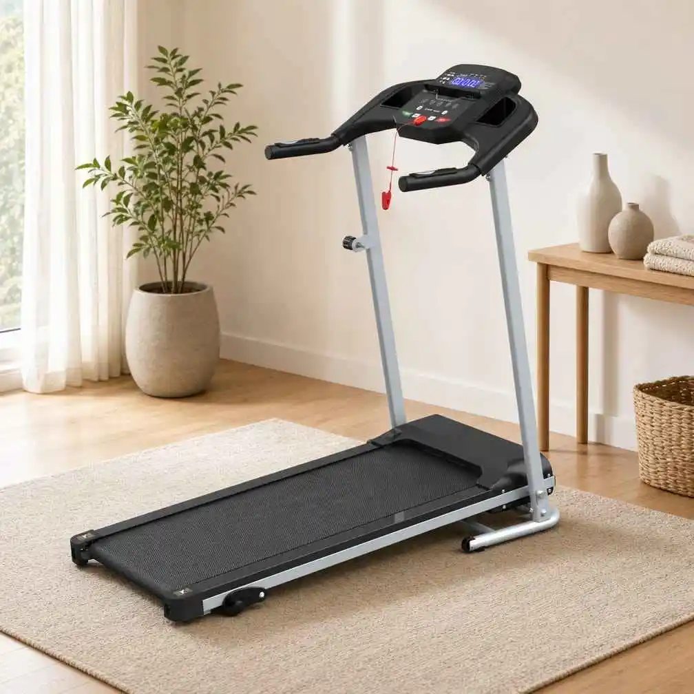 2.5HP Electric Foldable Treadmill Incline Motorized Fitness Gym Machine Running LED Display with Heart Rate Test Fitness