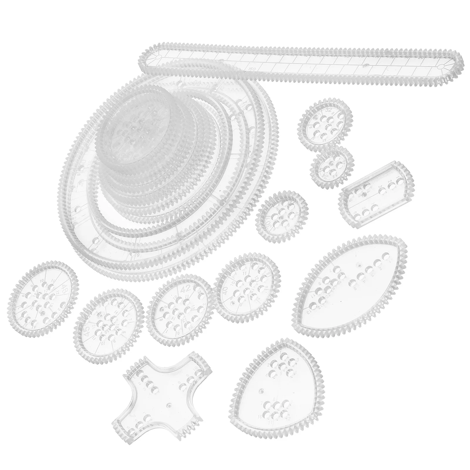 22pcs Art Drawing Template Set For Creative Painting Ruler Kit Colorful Geometry Stencil Educational Craft Activity Tool