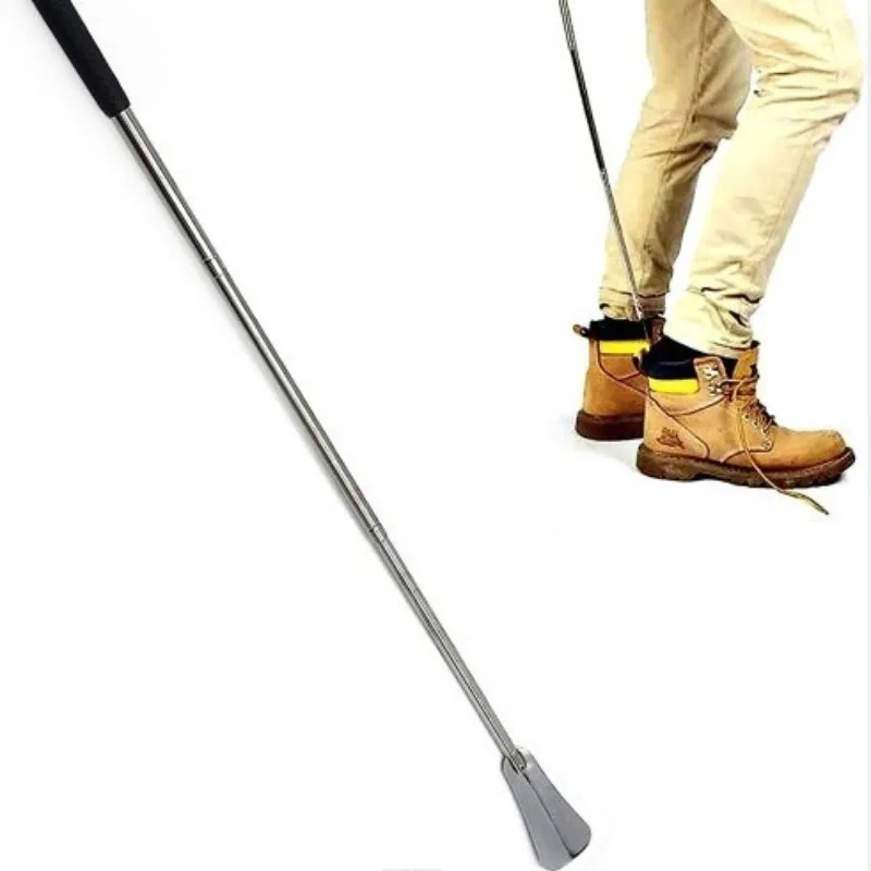 Stainless Steel Telescopic Shoe Horn Long Handle for Seniors and Pregnant Women