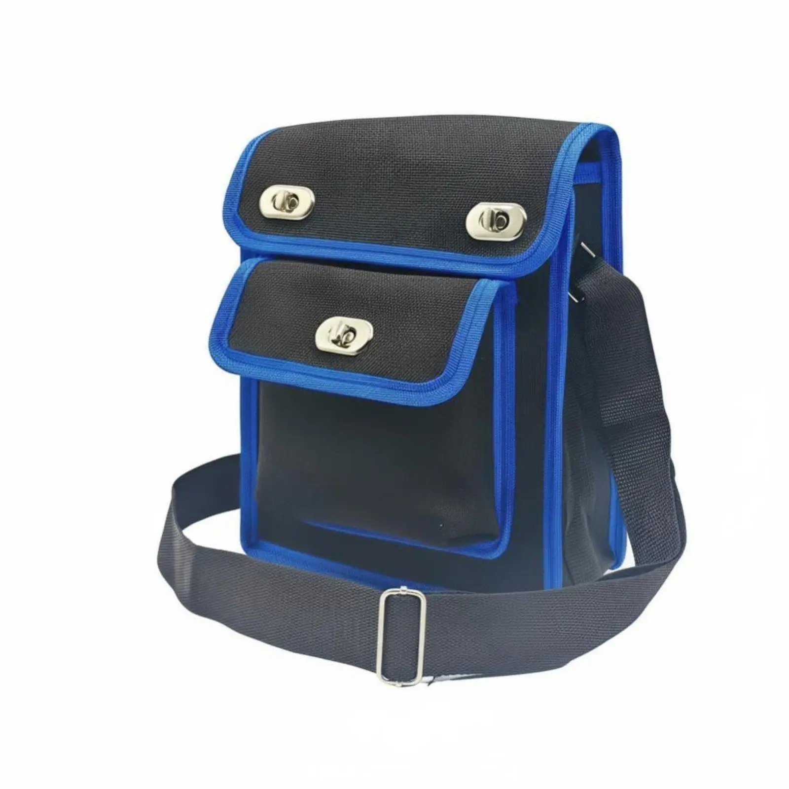 Multi Compartment Canvas Tool Organizer Bag for Maintenance Work with Reinforced Strap Heavy Duty Utility Pouch