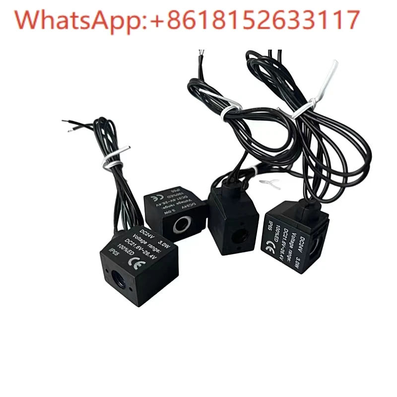 10PCS   Outgoing solenoid valve coil dc24V 3.0W AC220V 3.5V direct wiring type