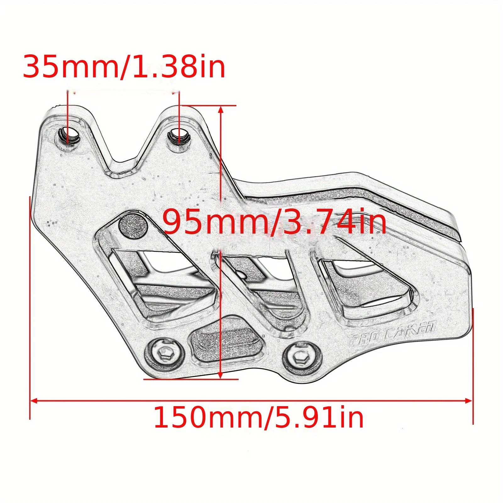Motorcycle chain guide and chain drag protection device suitable for Honda CRF150F CRF230F CRF250F CRF250L CRF 300L RALLY