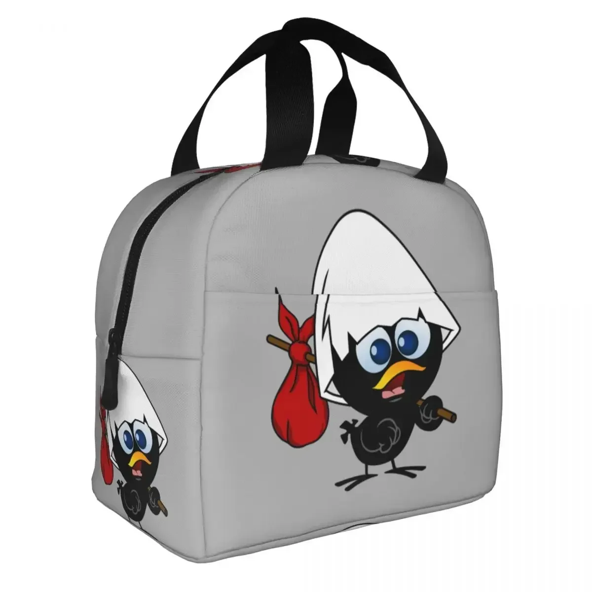 Cute Little Chicken Calimero Thermal Insulated Lunch Bags Women Portable Lunch Container for School Multifunction Food Box