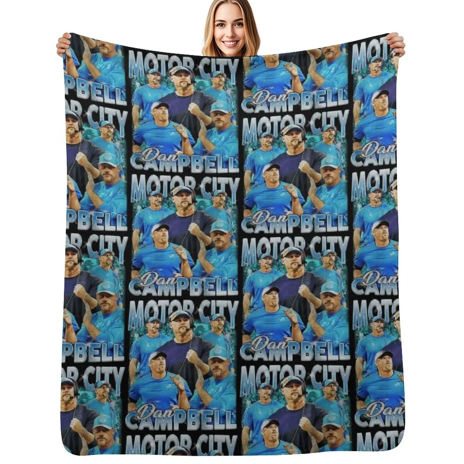 

Vintage Dan Campbell Throw Blanket Ultra Soft Flannel Fleece Blanket for All Seasons