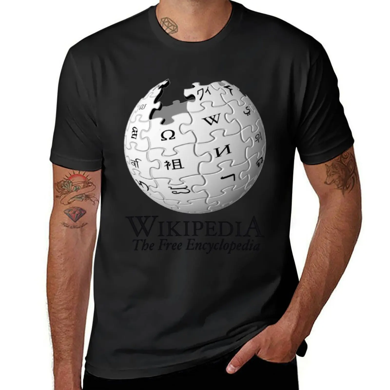 

Wikipedia logo T-Shirt Aesthetic clothing animal prinfor boys new edition plus sizes mens big and tall t shirts