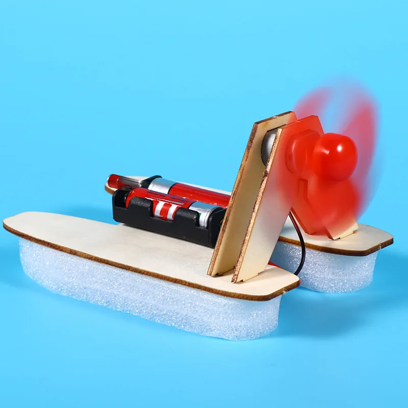 DIY Hausgemachte Hovercraft Schnellboot Wind Power Boot Modell Kinder Wissenschaft Und Technologie Kleine Produktion Wissenschaft Experiment Te