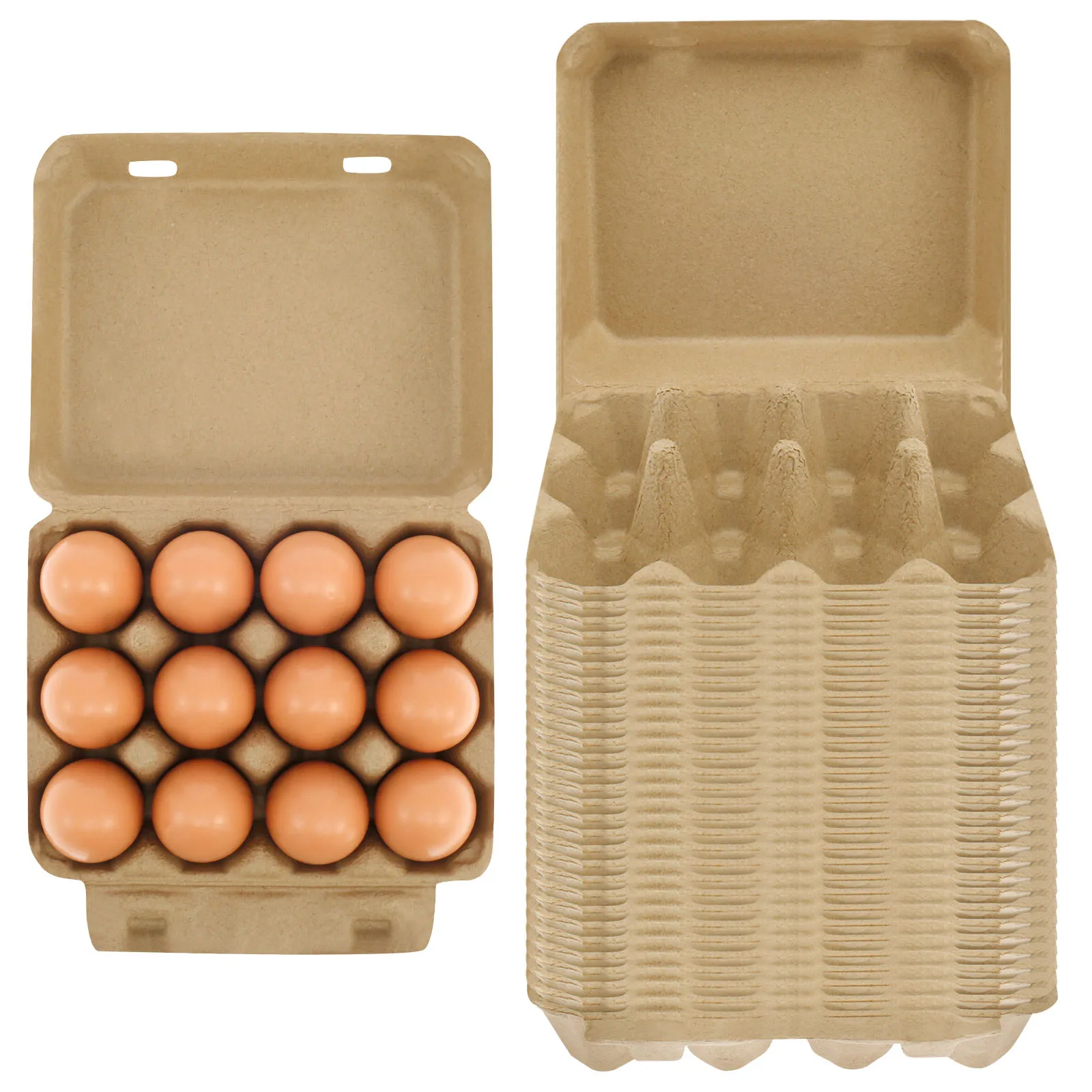 20/30 Stück Eier-Aufbewahrungsbox im 3x4-Stil, leere Eierkartons aus Papierfaser, wiederverwendbare Eierkartons aus Pappe, Mehrzweck-Organizer für Zuhause
