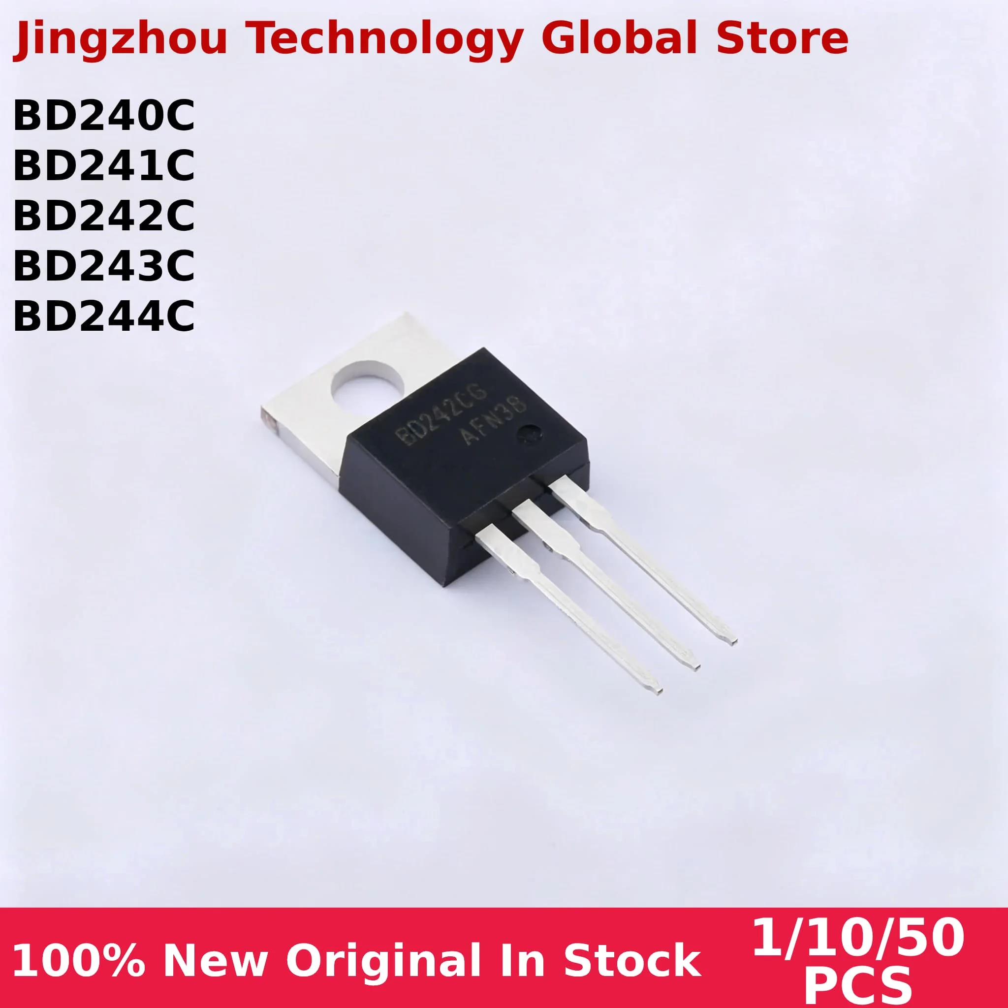 100% New 1/10/50PCS BD241C BD242C BD243C BD244C BD240C TO220 In stock Wholesale