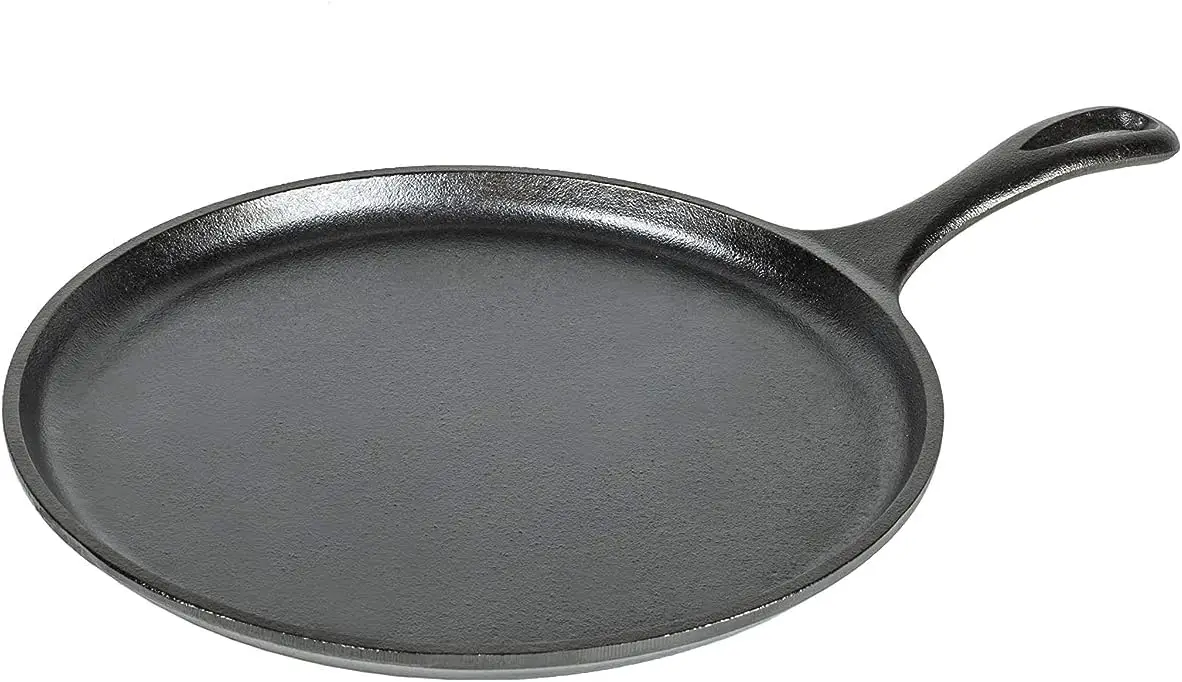 

L9OG3 Cast Iron Round Griddle, Pre-Seasoned, 10.5-inch