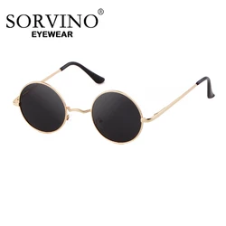 SORVINO Brand Designer Vintage Round Polarized Sunglasses Man Retro Small Frame Sun Glasses Fashion Driving Shades Gafas De Sol