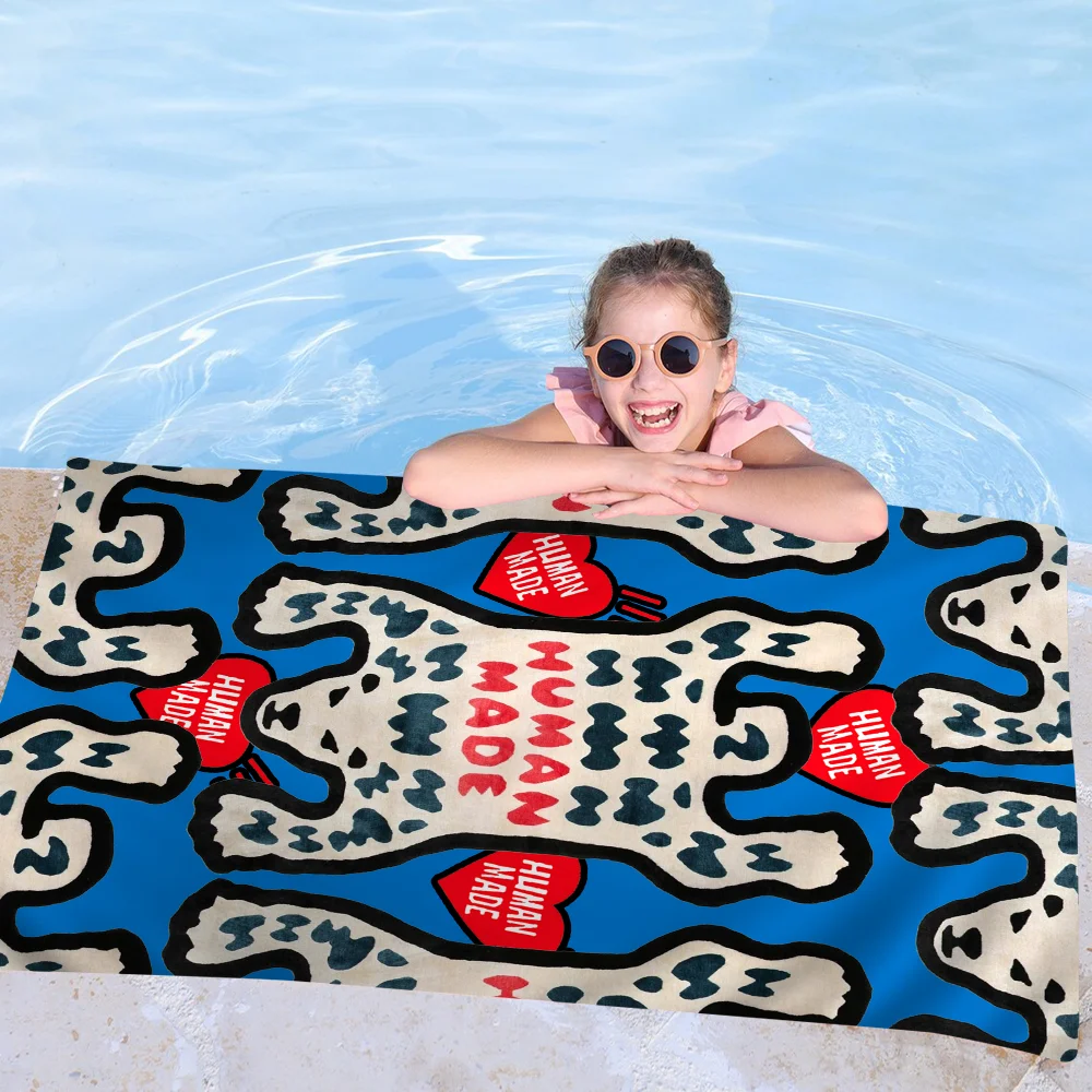 Luxury Brand NIGO H-HUMAN M-MADE Cartoon Big Microfiber Beach Towels Quick Dry Towel Sand Pool Towel For Travel Swim Pool Yoga