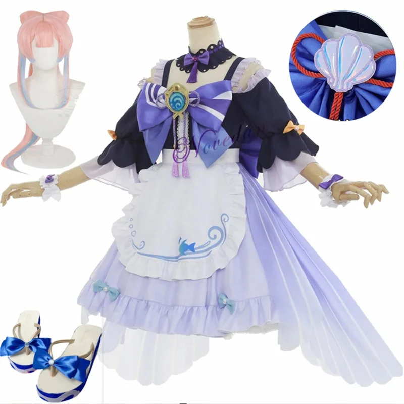 Genshin Impact Cosplay Sango nomiya Koomi Dienst mädchen Kostüm niedlichen Lolita Kleid Frauen Mädchen Halloween Kostüm Outfit