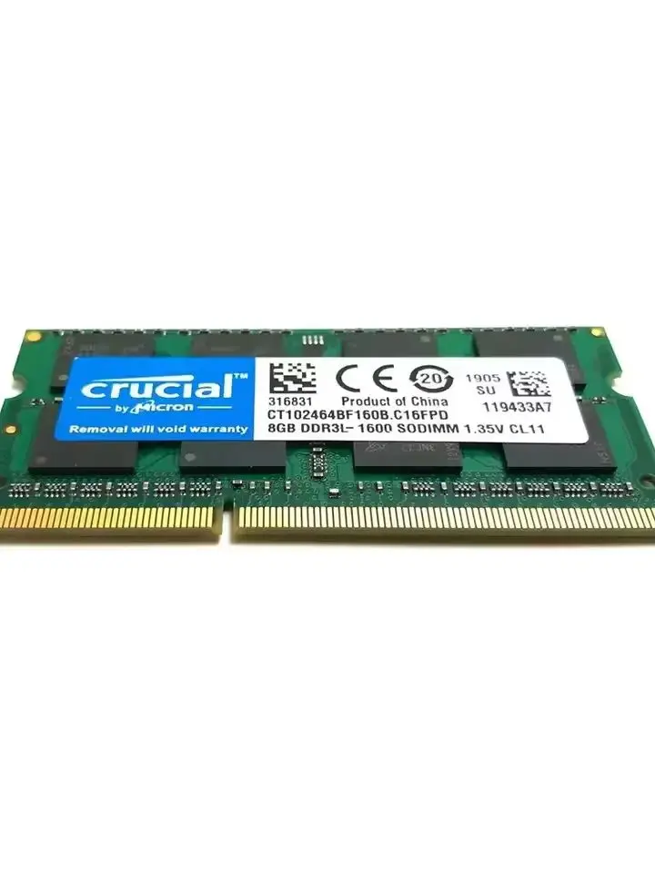 Crucial Laptop-Speicher DDR3 DDR3L 1600MHz 2GB 4GB 8GB 1 Stück 2 Stück 204-Pin SODIMM 1,35V 1,5V PC3-12800 PC3L-12800 RAM-Upgrade – Detail 2