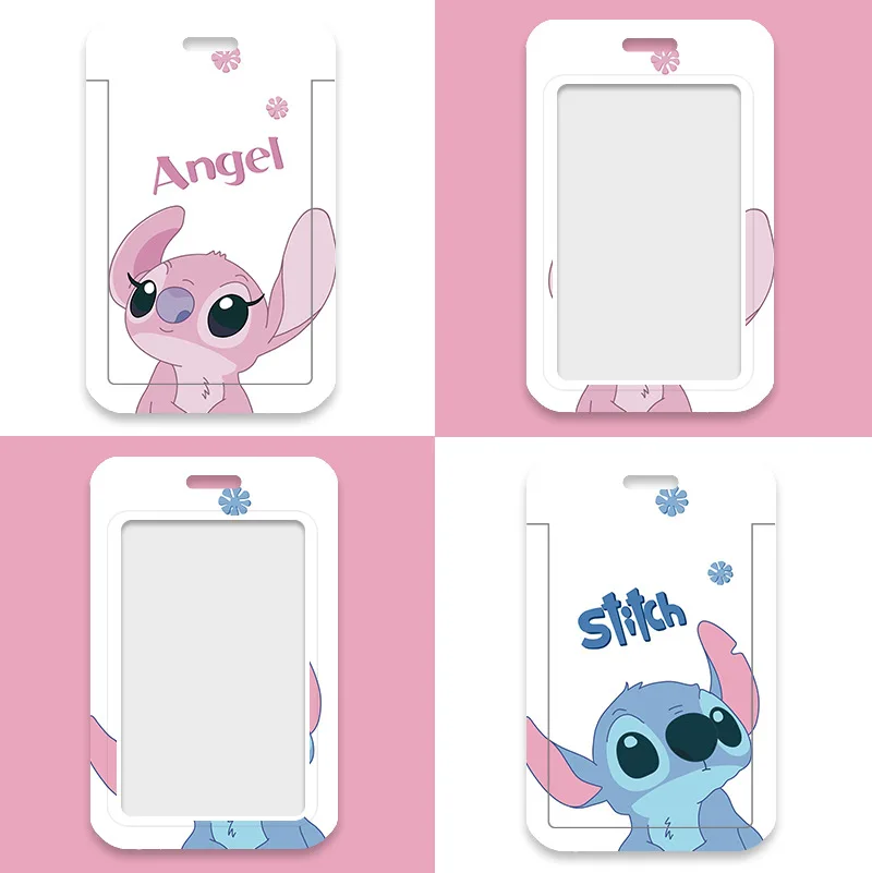 Disney Stitch Card Holder with Long Lanyard for Student Teacher Worker Nurse School Office Access Control Bus ID Badge