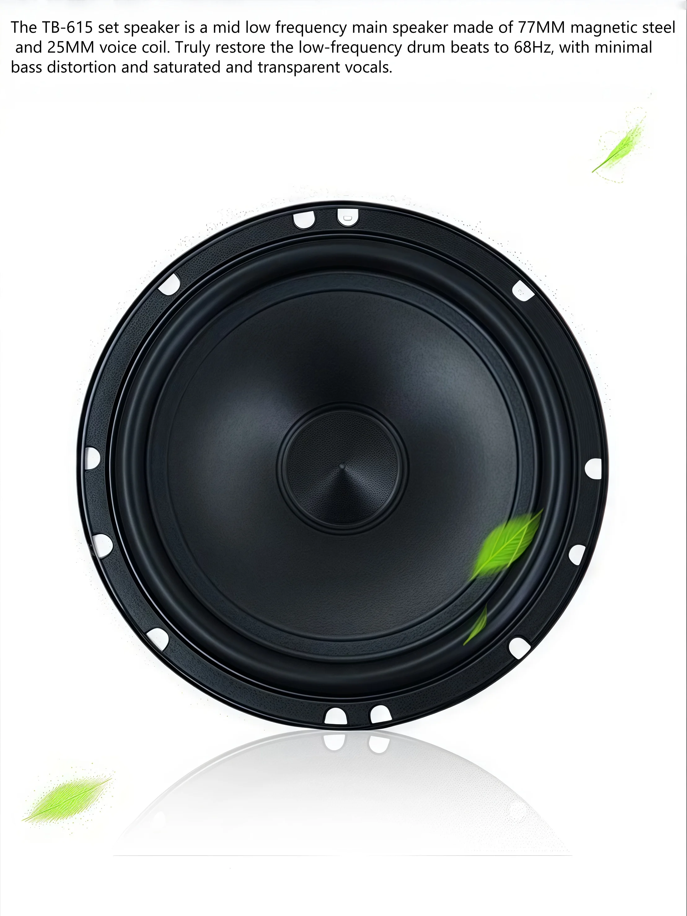 1 ensemble de haut-parleurs de voiture universels de 6.5 pouces, 12V, 2 voies MAX 180W, gamme complète de fréquences, haut-parleurs automobiles, composant de voiture