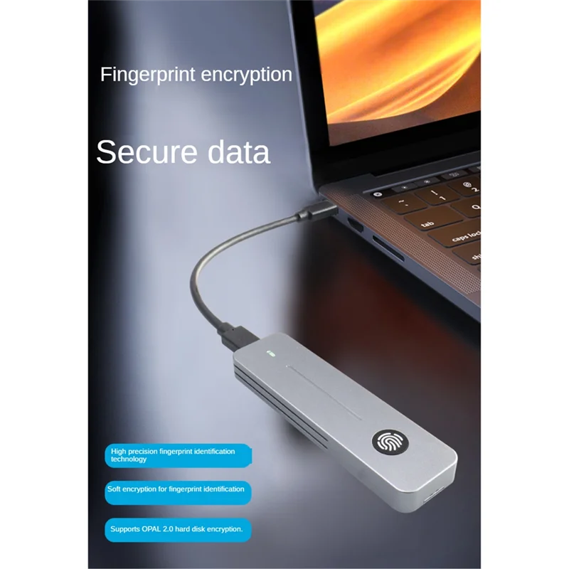 

Новый корпус M.2 Nvme SATA SSD, 10 Гбит/с, внешний адаптер M.2 к USB Type C, шифрование отпечатков пальцев, корпус M.2 SSD, легко входит в