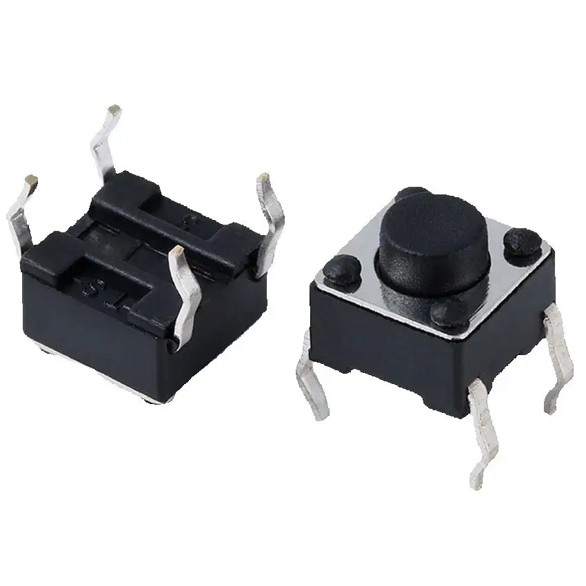 100pcs Black Copper 4Pin 6*6*4.3/4.5/5/6/7/8/9/10/11/12/13/14/15/16/17/18/19/20mm Toy Mini Micro Push Button DIP Tactile Switch image 3