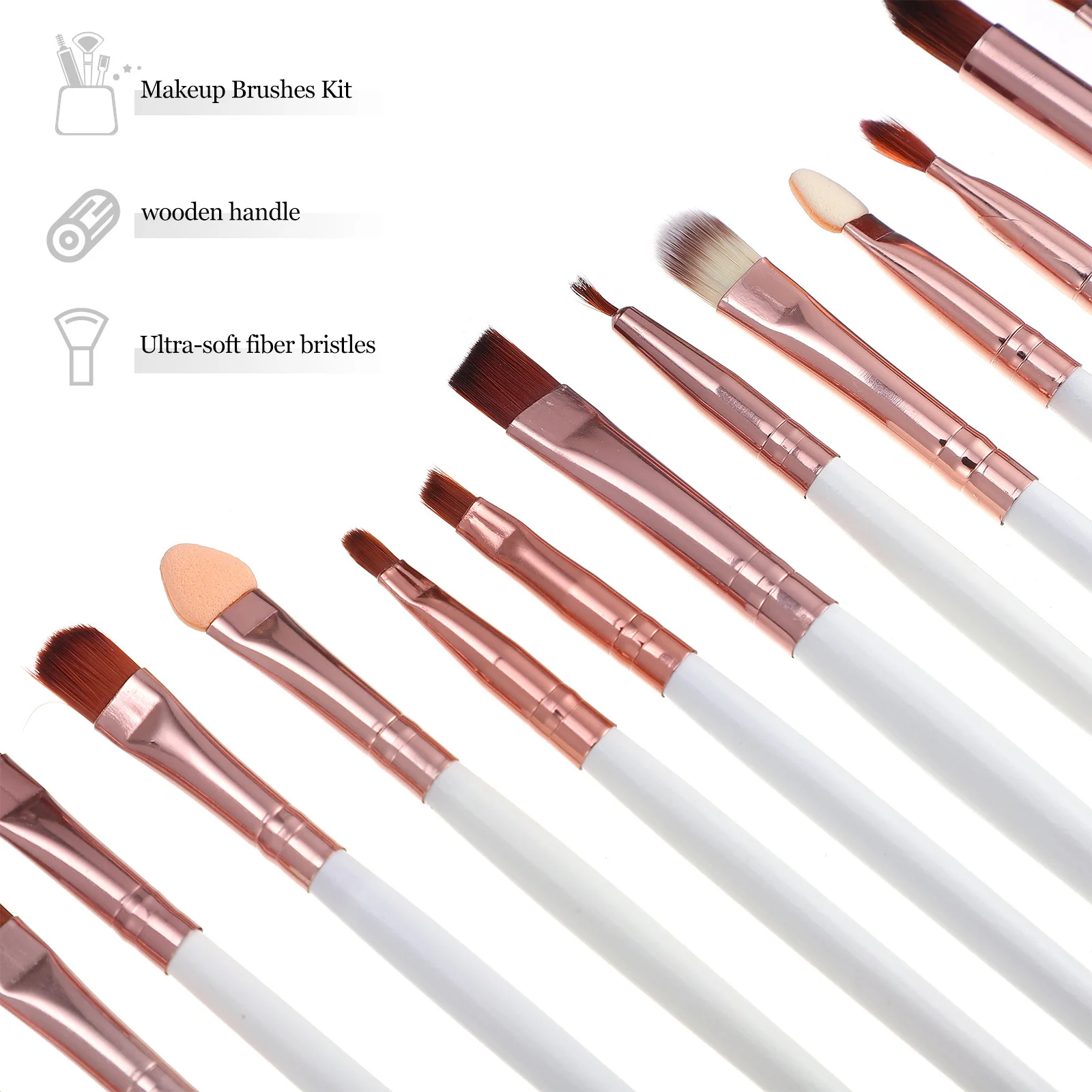 20 個ブラシセットポータブルメイクアップキットファンデーションコンシーラーアイシャドウブラッシュブラシ木製ハンドルメイクブラシキット