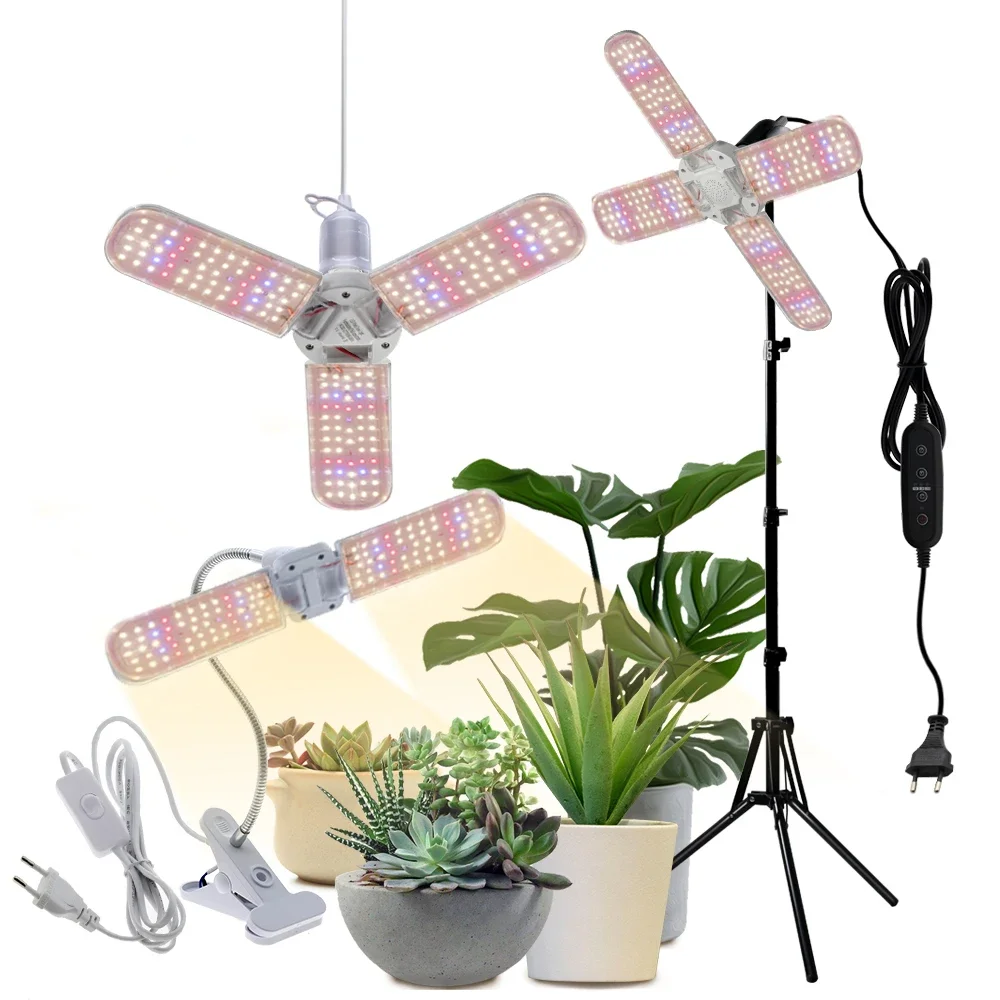 

24W 36W 48W Foldable LED Grow Light Full Spectrum E27 Plant Growing Light Phytolamp Bulb For Indoor Plants Flower Seedling