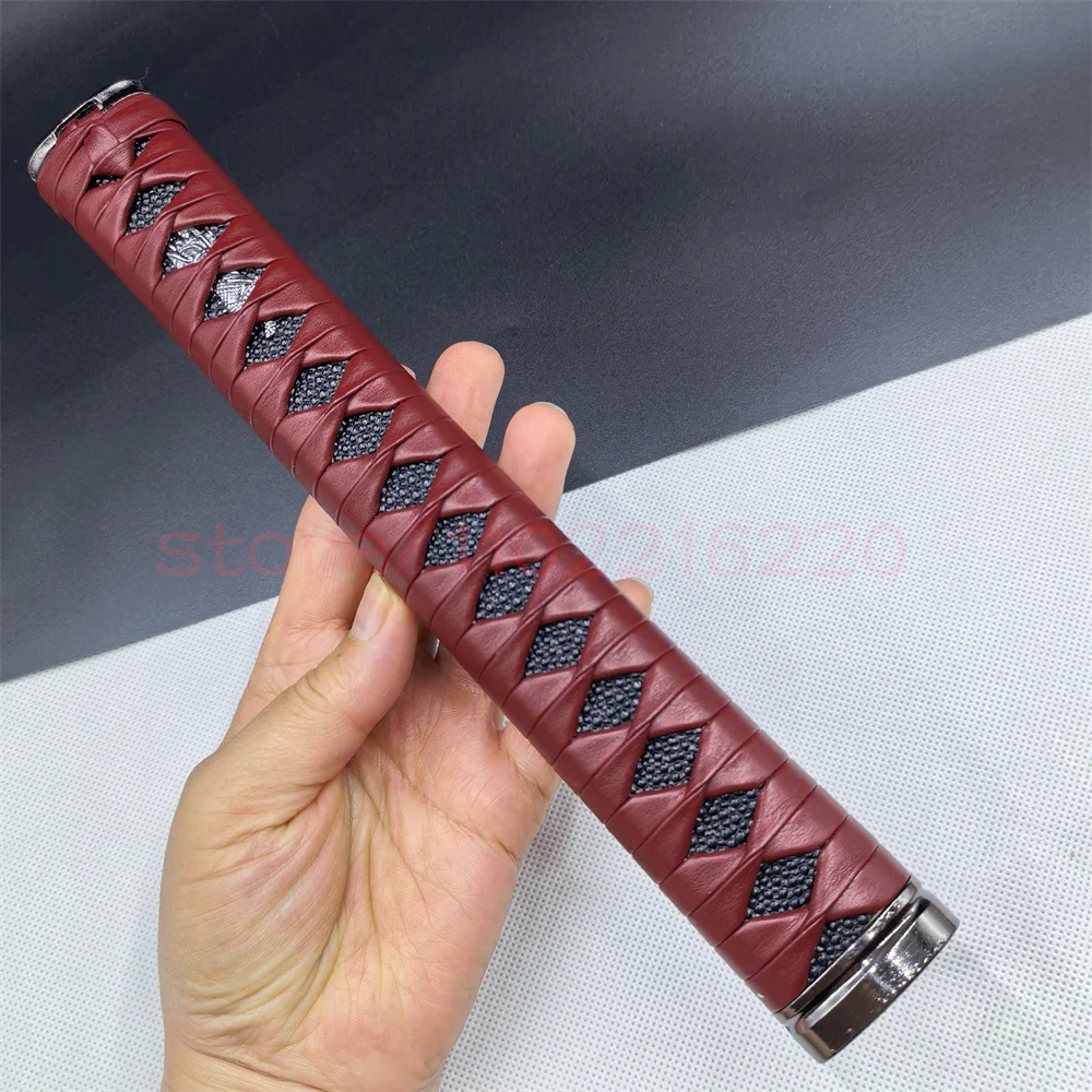 Nice Dark Red Tsuka Handle Hilt Alloy Fuchi Kashira Menuki For Japan Real Japanese Samurai Katana Sword Fittings Accessory Parts
