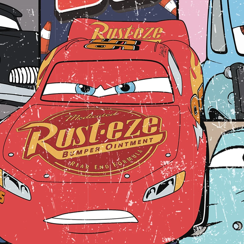 Cars Characters Lightning McQueen Art Prints Cars Movie Poster Vintage Cars Canvas Painting Boys Room Wall Picture Nursery Decor