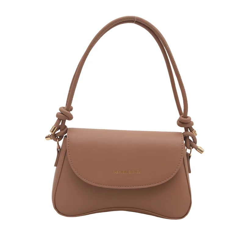 2025 Women's Crossbody Bag New Solid Color Fashionable Flipped Bag Retro Casual Simple Crossbody Bag