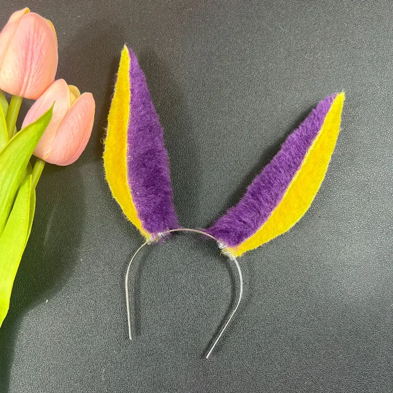 Handmade Nekomimi Doll Use Halloween Headdress purple blue yellow cat wolf ears Mini 1/3 1/4 Doll Accessory Beast Tail