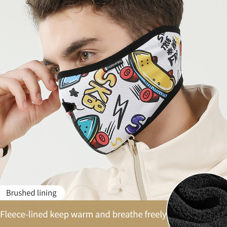 LOOGDEEL Winter Unisex Warm Fleece Mask Windproof Cycling Facemask Anti Dust Balaclava Reusable Outdoor Sports Thermal Headwear