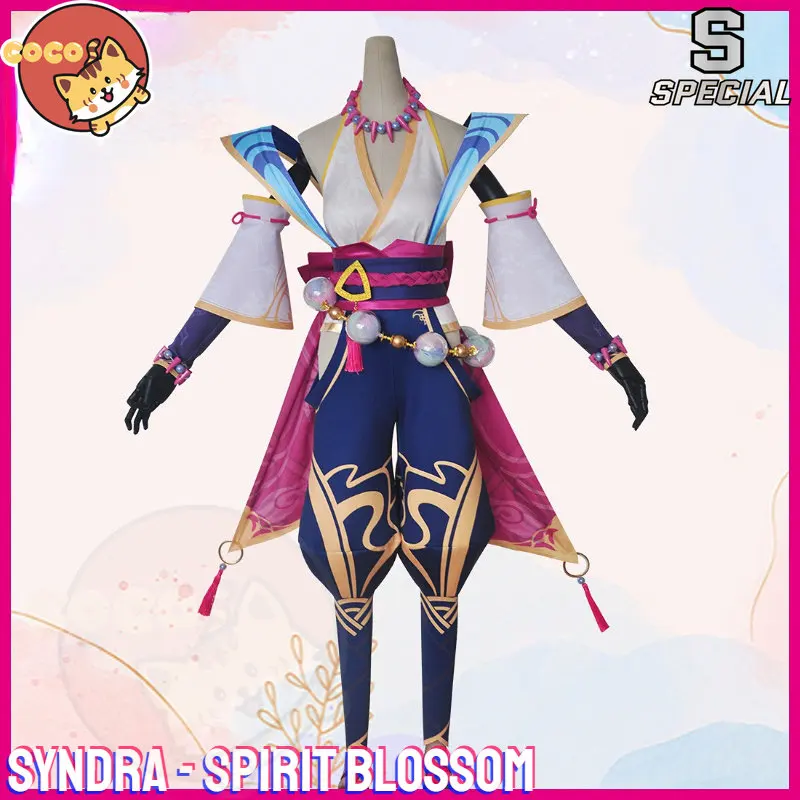 

CoCos-S Game LOL Syndra Spirit Blossom Cosplay Costume LOL Cosplay Spirit Blossom The Dark Sovereign Costume + Wig