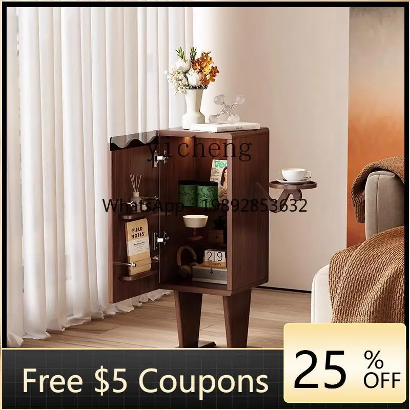 

H3-19 creative solid wood sofa side cabinet, waist edge, living room storage cabinet, bedroom bedside locker