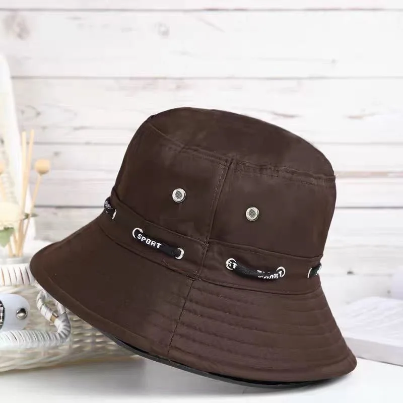 Stringed Bucket Hat Panama Breathable Sun Protection Fisherman Hat For Men Women Girls Summer Travel Sports Hiking Beach Bob Hat