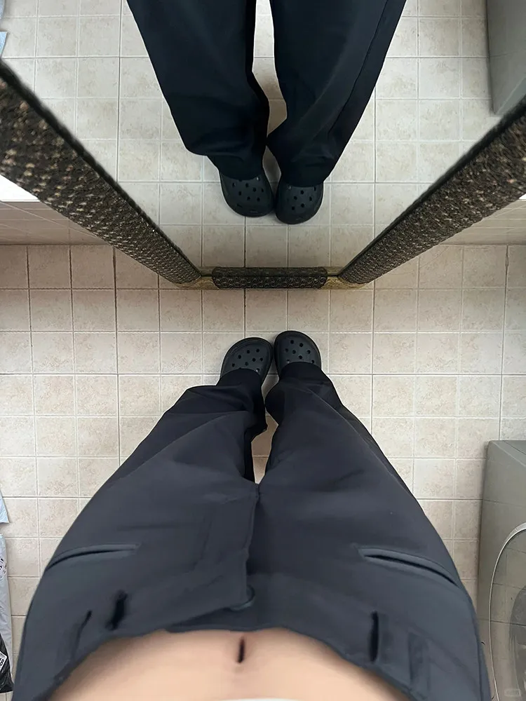 Bla カジュアルワイドレッグスーツパンツ レディース 冬 2025 新作 小さいサイズ ハイウエスト ルーズ スリム ストレート ロングパンツ