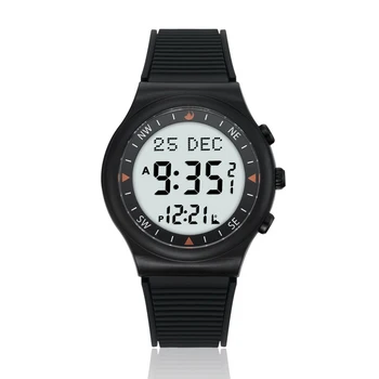 Muslim Prayer Watch Ramadan Gift Al-Harameen Wrist Watch Multi-Languages ​​with Azan Alarm and Qibla Compass Quality Warranty