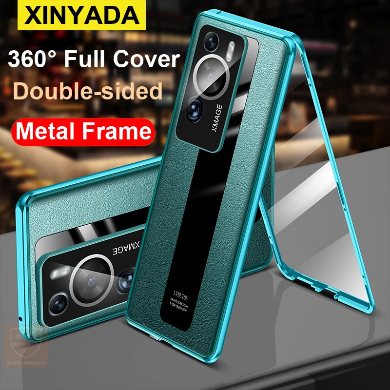 

360 Full Body Cover For Huawei P60 Pro Case Tempered Glass Phone Case For Huawei P60 Pro Flip Metal Leather Double Sided Covers