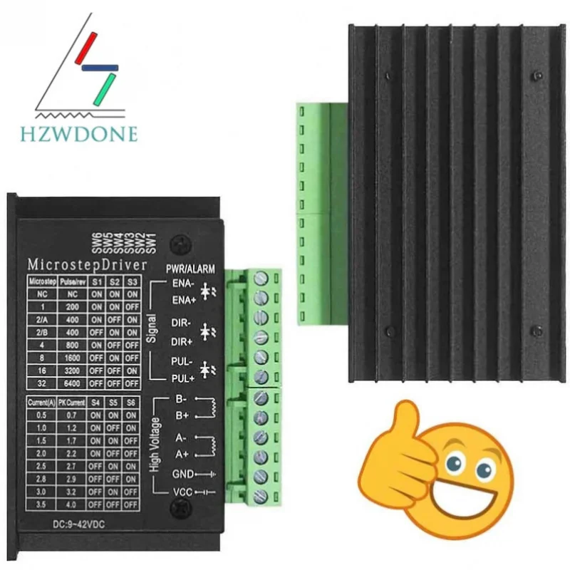 

Stepper Motor Driver TB6600 23 Nema 34 42/57/86 Nema17 4A DC9-40V 1 Axis Stepping Motor CNC Engraving Machine