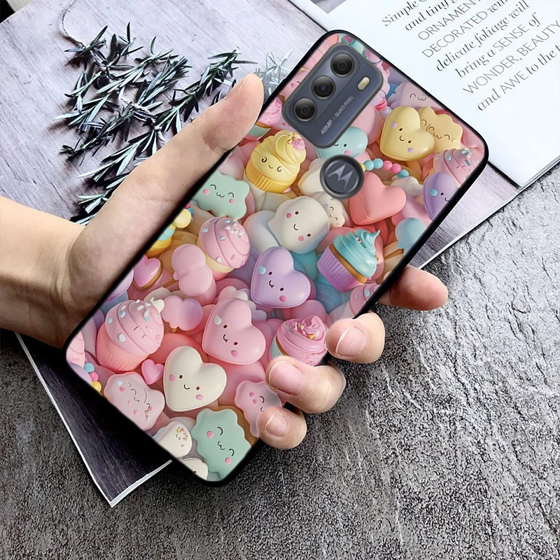 

Ice Cream Candy Cake Food Case For Motorola Moto G Stylus 5G G Play G35 G45 G54 G24 G86 G04S E13 E14 E32 E32S