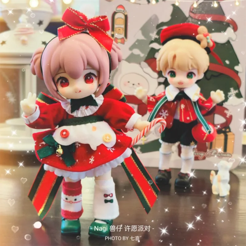 Nagi Christmas Kindergarten Wish Party Series 1/12 Bjd Joints Can Be Moving Figures Boys And Girls Desktop Collect gifts