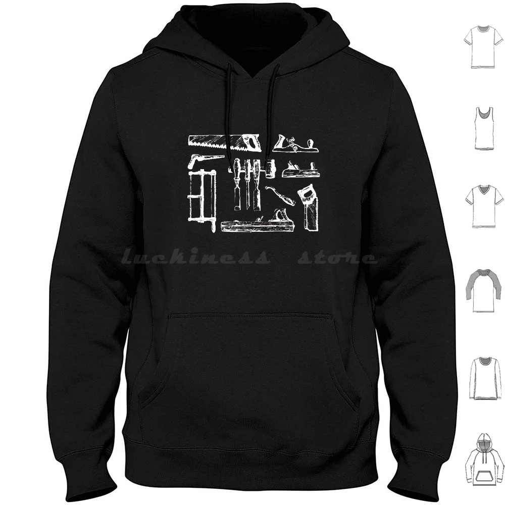 

Vintage Woodworking Tools Hoodie cotton Long Sleeve Woodworking Woodworker Tools Classic Tools Hobbies Carpentry Carpenter