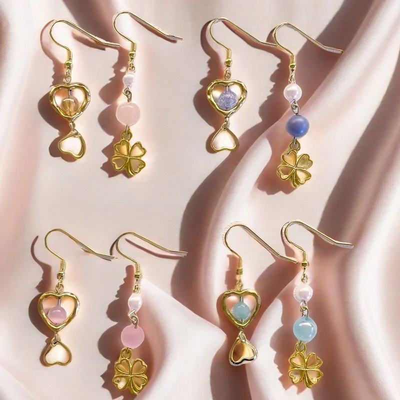 handmade earrings inspired by the group more more jump! from project sekai/colorful stage