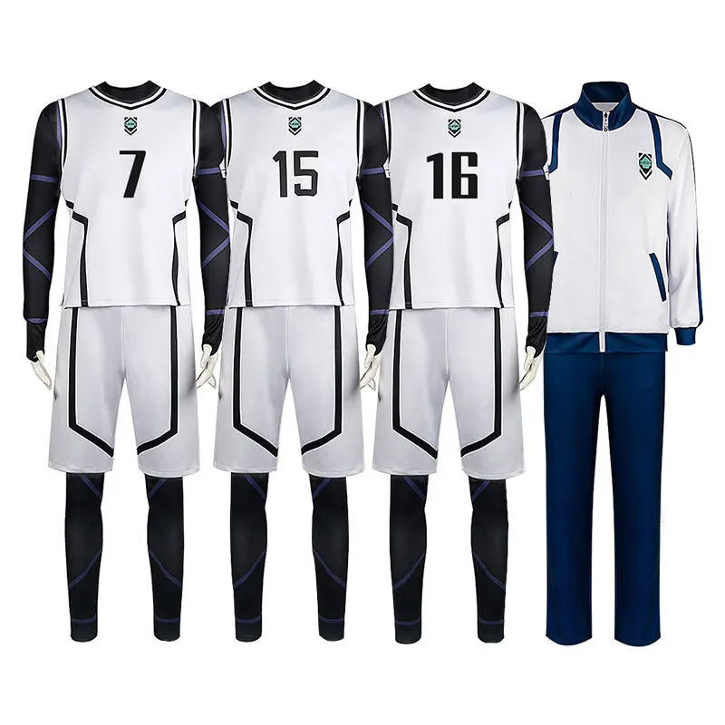 أزياء أنيمي بلو لوك التأثيرية Isagi Yoichi Bachira Meguru ملابس رياضية بذلة شعر مستعار جيرسي نادي كرة القدم حفلة لعب الأدوار