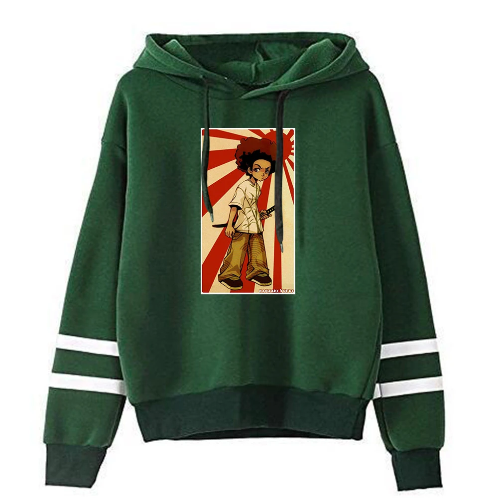 The Boondocks Hoodies For Men Women Long Sleeve Oversized Hooded Sweatshirts Casual Unisex America Cartoon The Boondocks Clothes