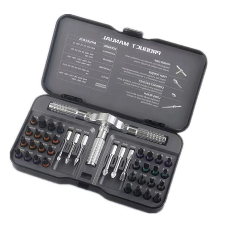 

Набор отверток из 40 предметов: магнитные отвертки с трещоткой, профессиональные многофункциональные портативные отвертки
