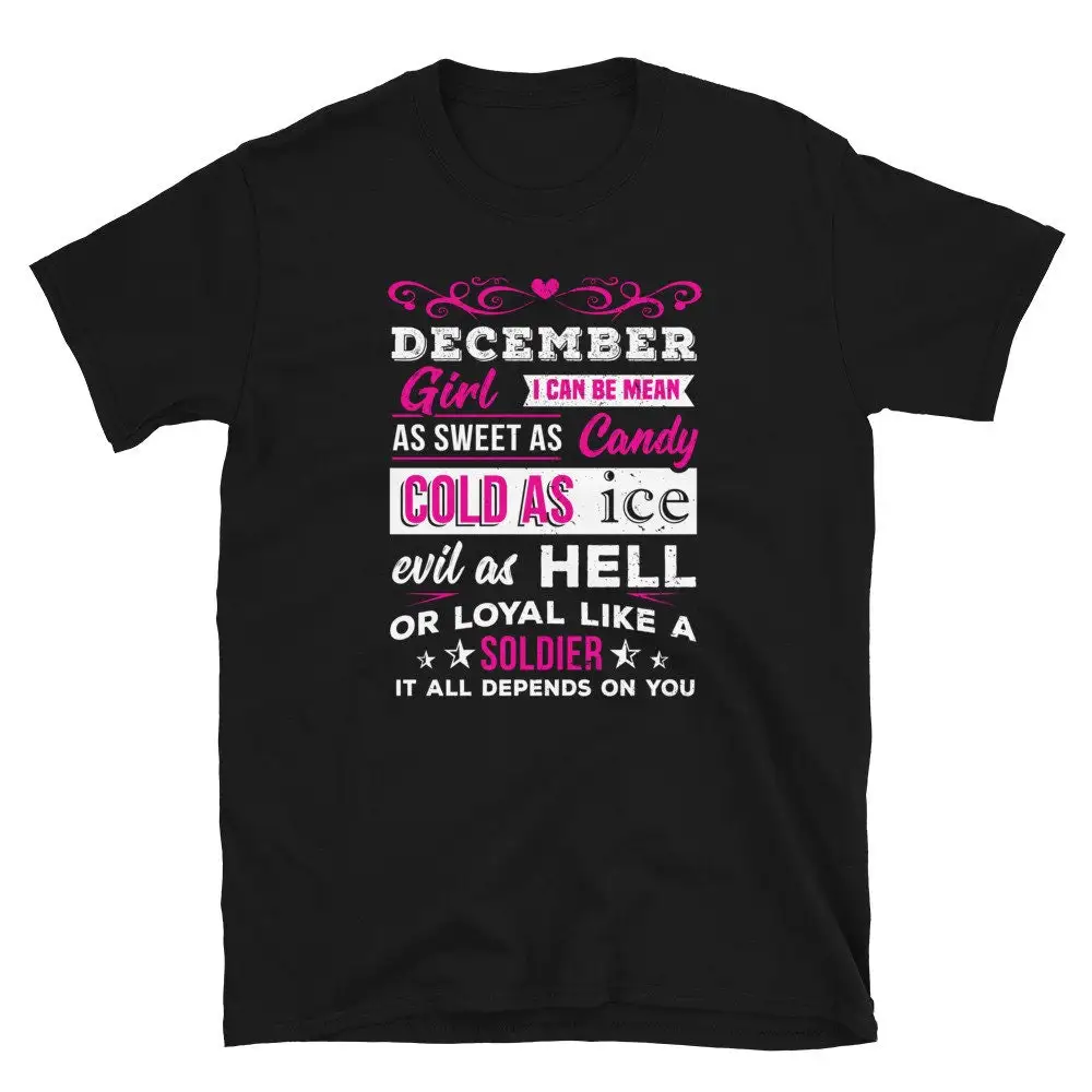 Funny December Girl T Shirt Zodiac Sign Astrology Sagittarius Born In Birthday