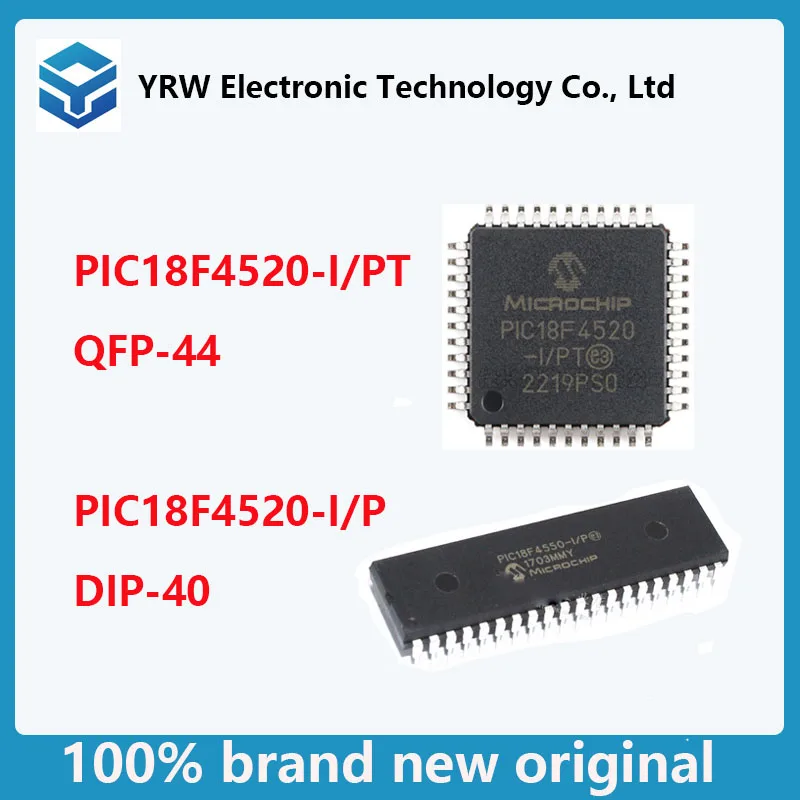 100% NEW PIC18F4520-I/PT PIC18F4520-I/P QFP-44 DIP-40 MCU CHIP IC electronic component supply